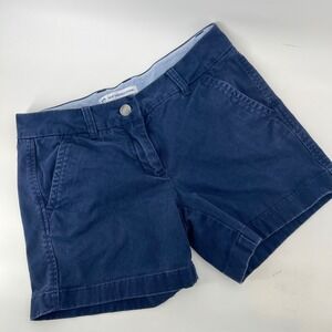 Southern Tide Women's Navy Blue Cotton Blend Chino Shorts Size 00